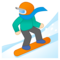 Snowboarder - Light emoji on Google